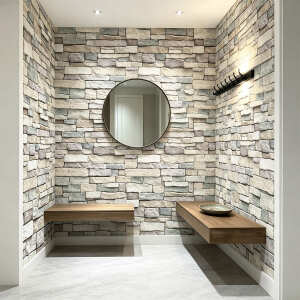 Papel Adhesivo Tapiz Pared Piedra 3d Decoración Rollo 10 Mts, foto 10
