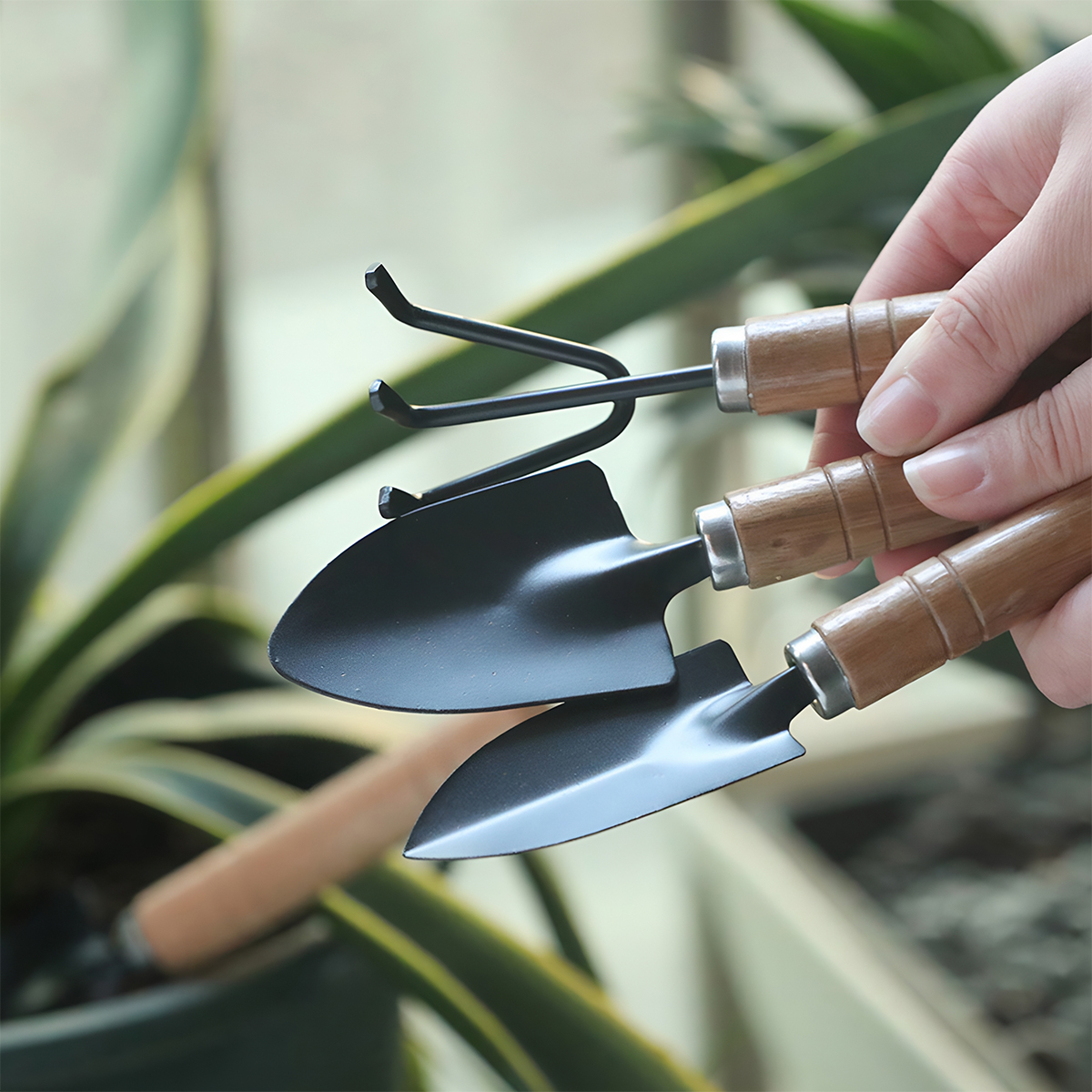 Pack X 3 Herramientas De Jardin Pala Rastrillo Iluminaras - Imagen 6