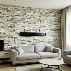 Papel Adhesivo Tapiz Pared Piedra 3d Decoración Rollo 10 Mts, foto 7