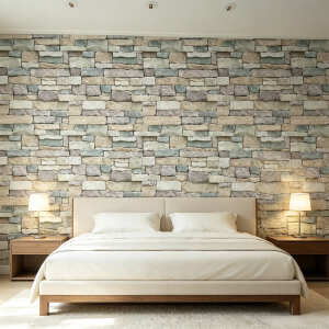 Papel Adhesivo Tapiz Pared Piedra 3d Decoración Rollo 10 Mts, foto 8