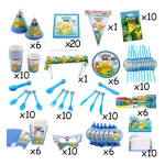 Decoración De Cumpleaños Infantil Pack X 16 Cotillon Pokemon - Imagen 2