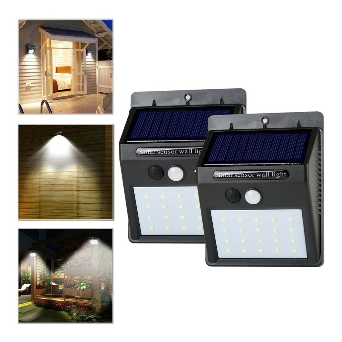 Foco Luz Led Solar Exterior 20 Led Con Sensor De Movimiento - Imagen 5