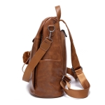 Bolso Mochila Antirrobo Gran Capacidad En Pu Liso Iluminaras - Imagen 6