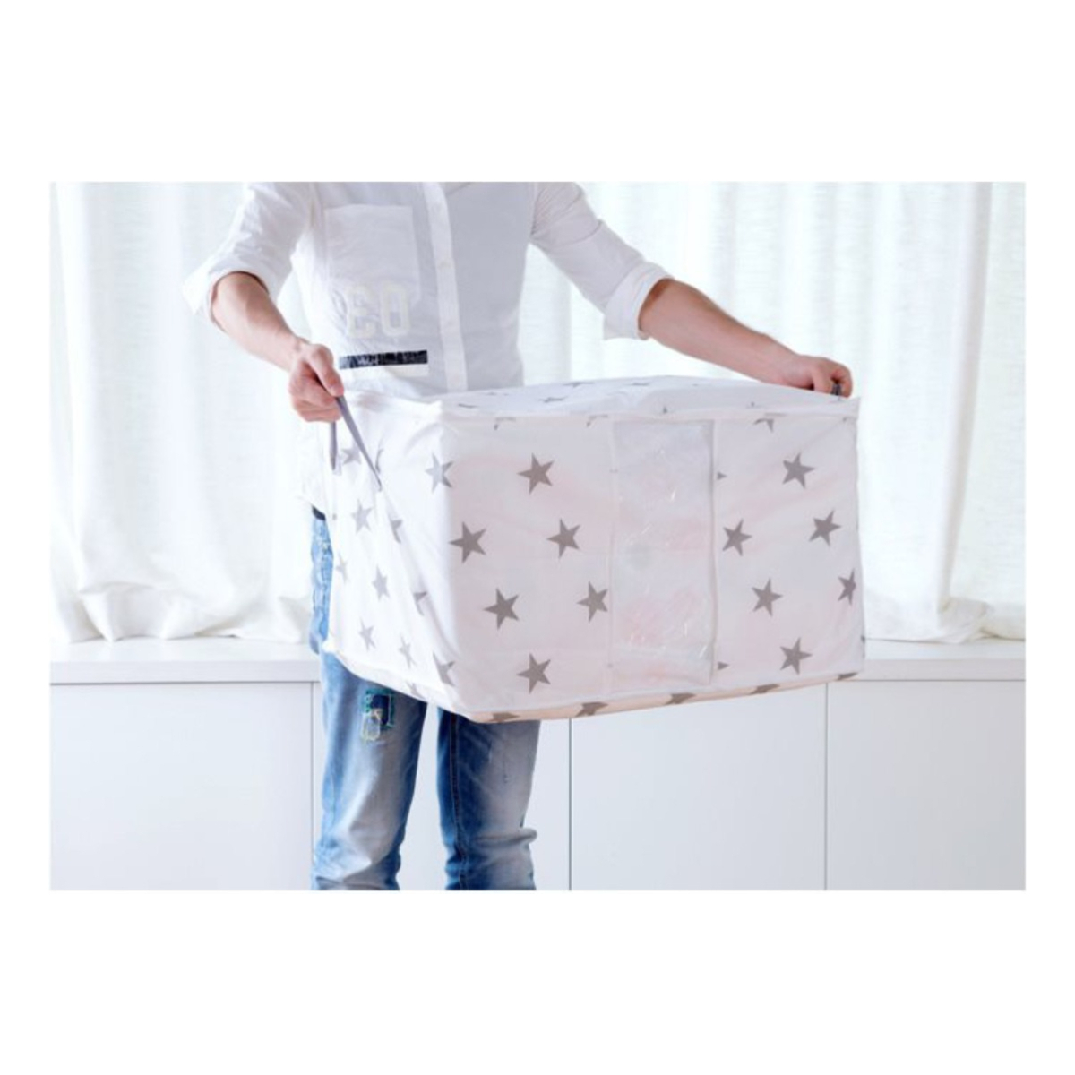 Bolsa Plegable Para Guardar Ropa Con Ventana Diseños 60 X 40 - Imagen 7