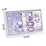 Set Cuaderno Diario Intimo + Stickers Reglas Cintas Y Más - Imagen 11