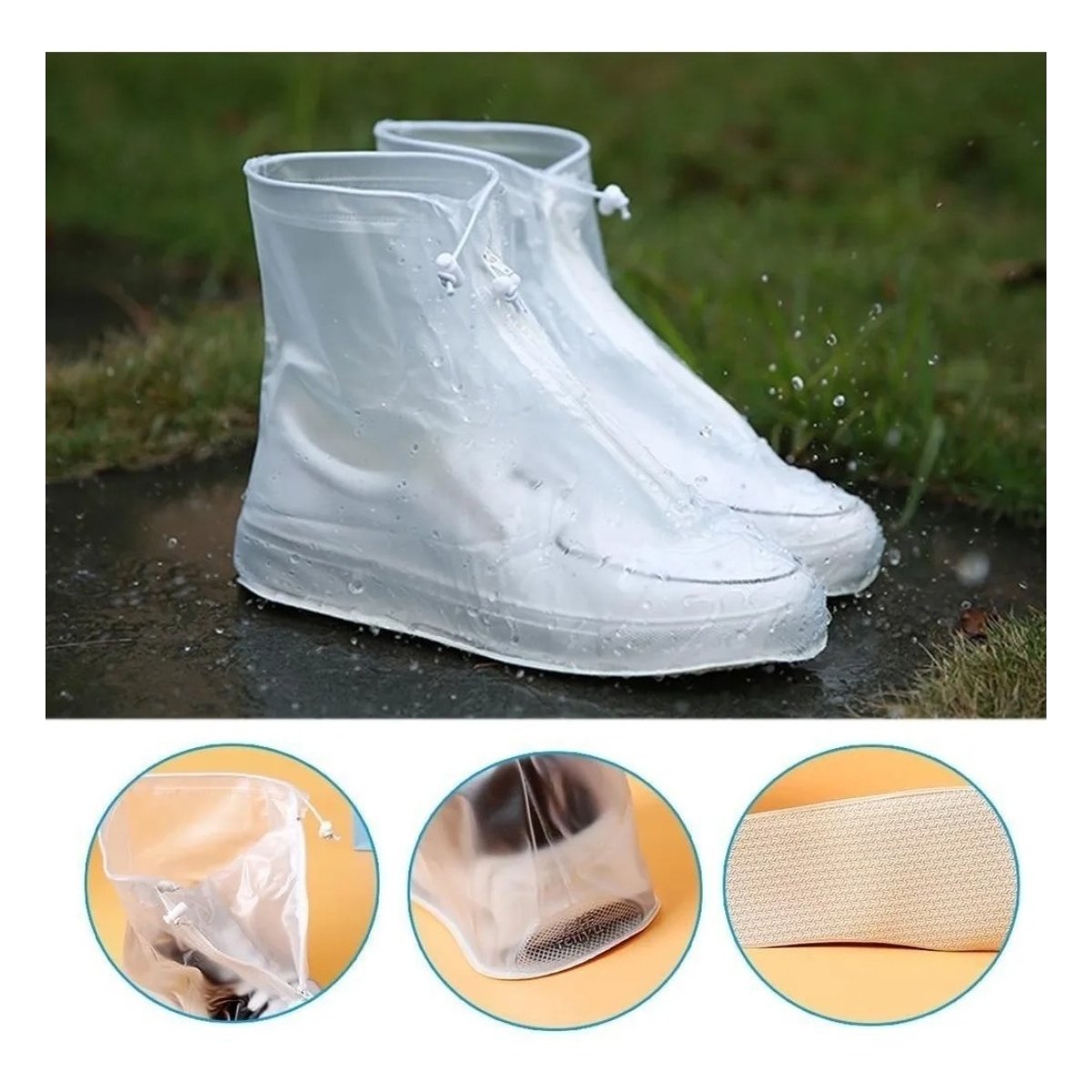 Cubre Zapatos Impermeable De Silicona Para Lluvia Barro - Imagen 5