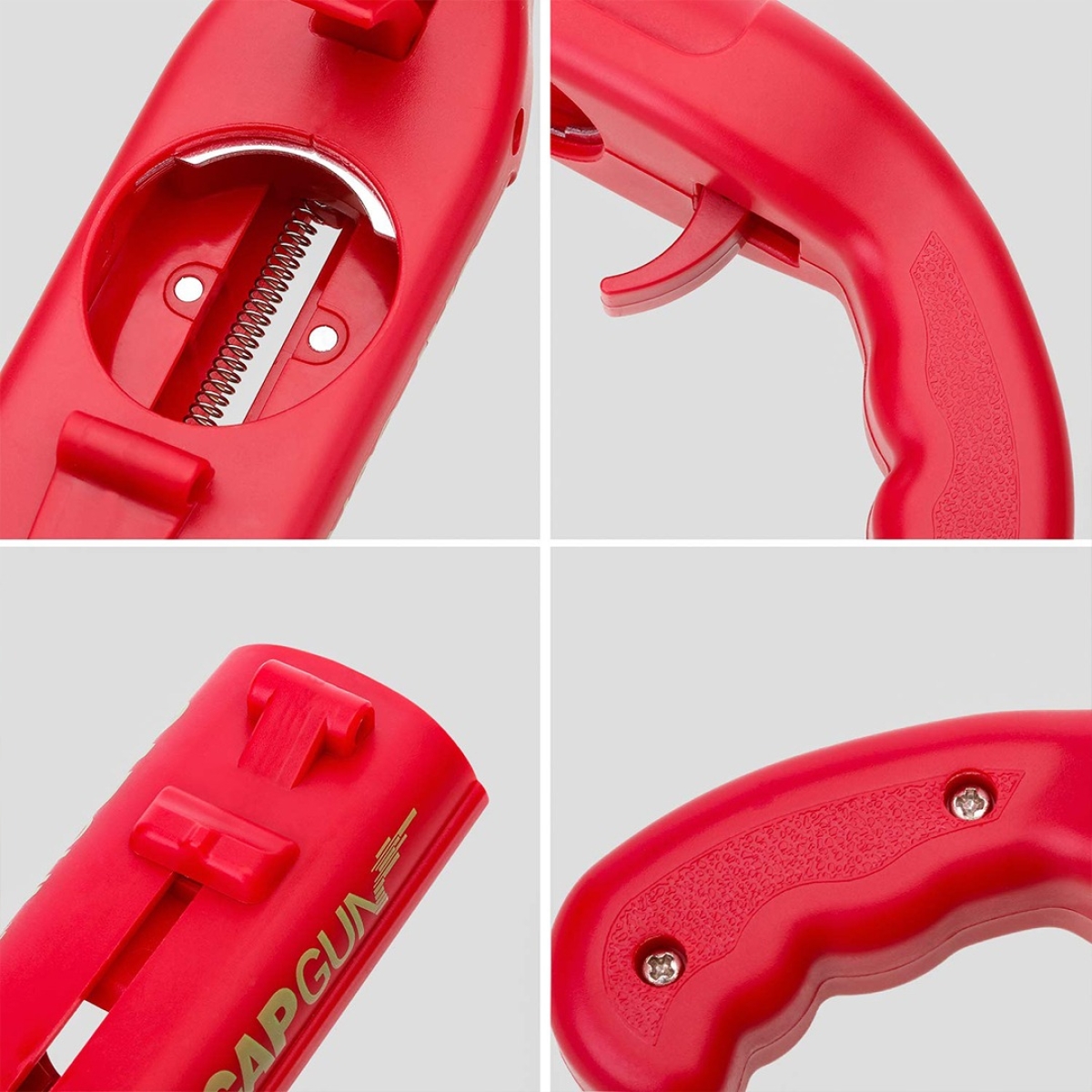 Destapador Abridor Botellas, Diseño Arma Pistola Rojo Y Gris - Imagen 8