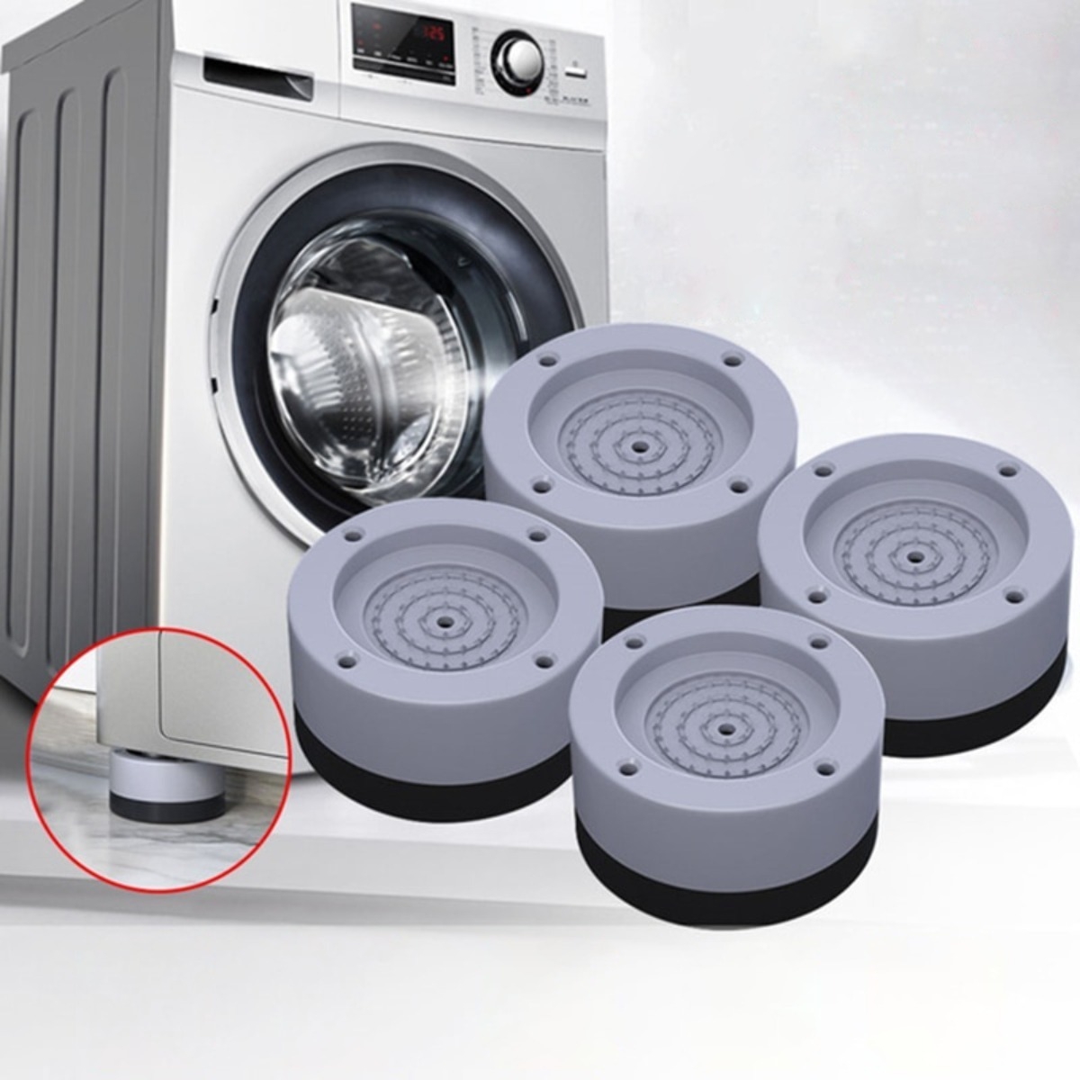Soporte Base Lavarropa Heladera Mueble Antideslizante X4 - Imagen 2