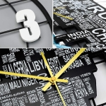 Reloj De Pared Mapamundi 3d Decorativo Luz Led - Imagen 6