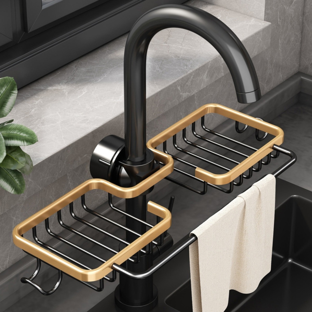 Porta Esponja De Acero Para Cocina Escurridor Canilla Doble - Imagen 11