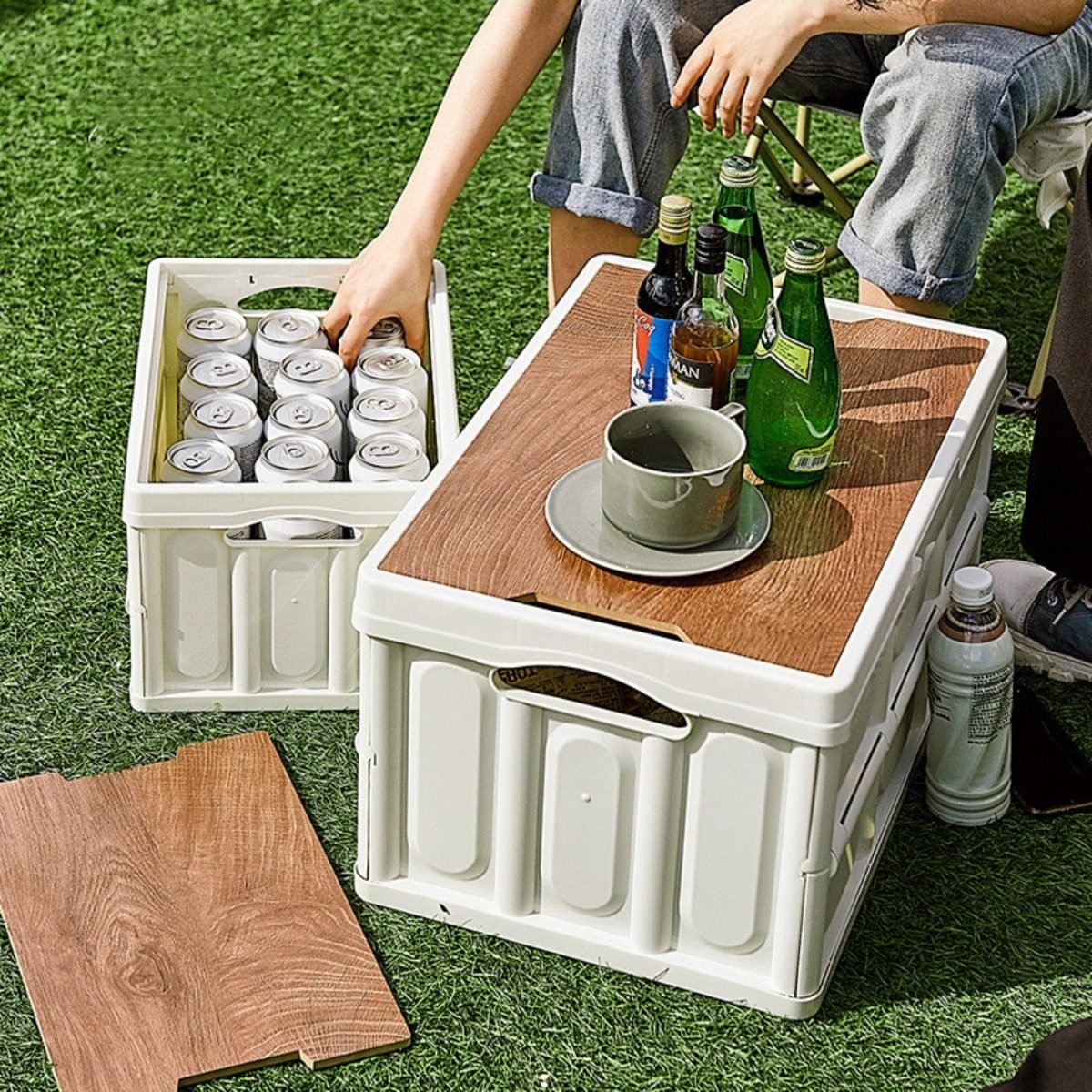 Caja De Almacenamiento Plegable Multifuncional Tapa 38,5x27 - Imagen 3