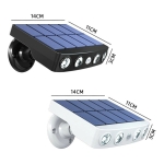 Set X2 Foco Solar Led Impermeable Con Sensor De Movimiento - Imagen 2