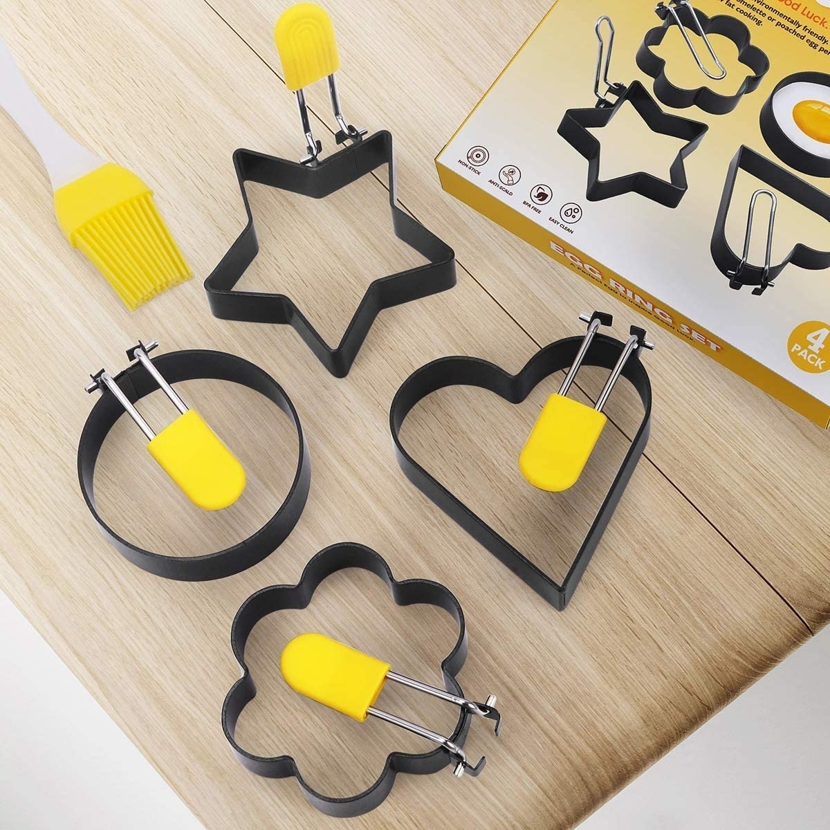 Moldes Cocina Antiadherentes Para Huevo Frito Y Panqueques - Imagen 7