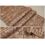 Papel Adhesivo Beige Empapelar Paredes Simil Piedra 122 Cm - Imagen 5
