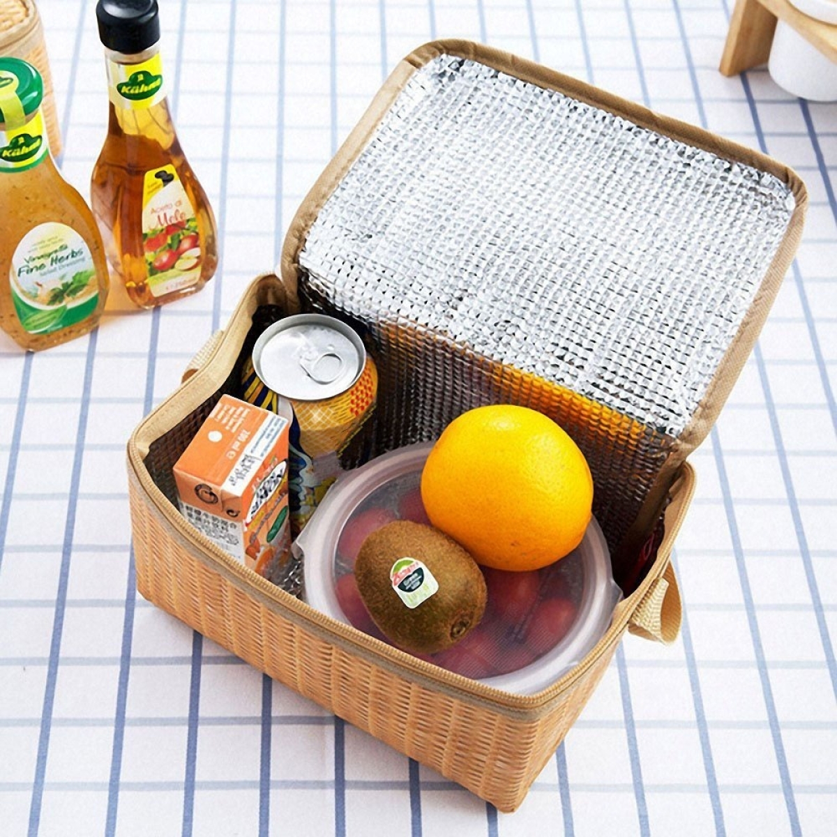 Bolsa Conservadora Lunchera Picnic Con Recubrimiento Interno - Imagen 3