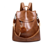 Bolso Mochila Antirrobo Gran Capacidad En Pu Liso Iluminaras - Imagen 2