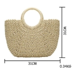 Bolso Tejido Estilo Retro Ideal Para La Playa Chico - Imagen 6