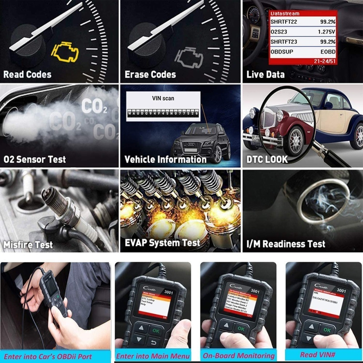 X431 Cr3001 Escaner Profesional Obd2 Diagnóstico Automotriz - Imagen 4