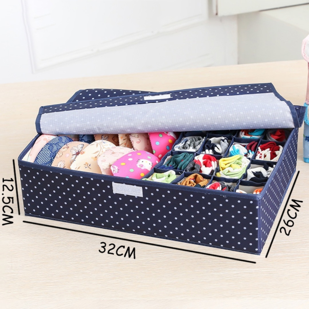 Caja De Almacenamiento Con Tapa Ropa Interior Organizador - Imagen 2