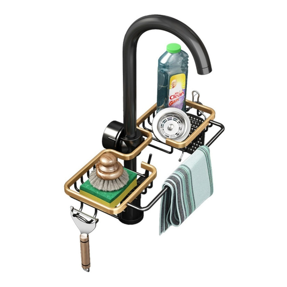 Porta Esponja De Acero Para Cocina Escurridor Canilla Doble - Imagen 1