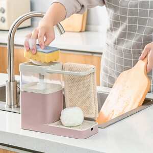 Soporte Dispensador Para Esponja + Jabon Y Rejilla Cocina, foto 11