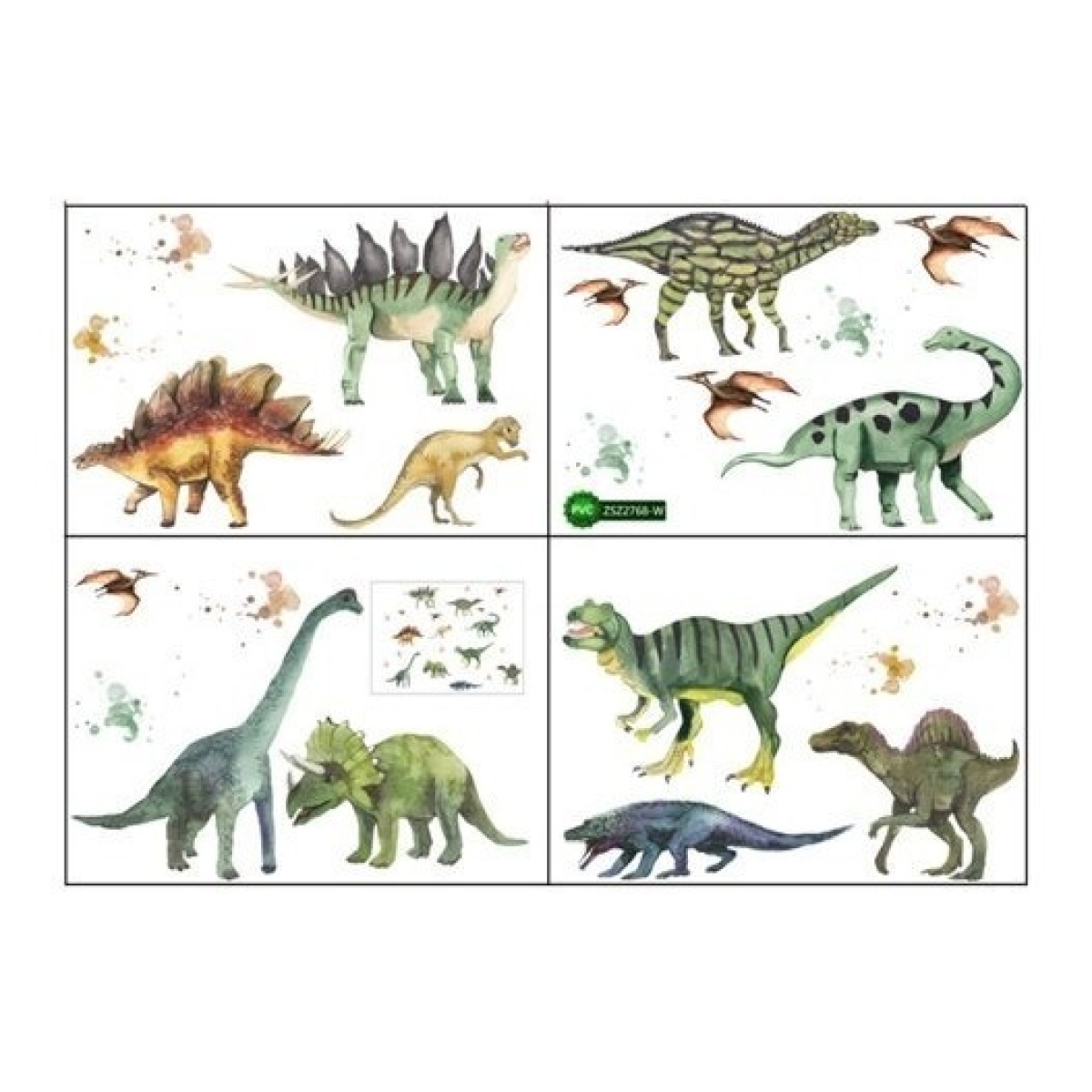 Sticker Adhesivos Wallpaper Dinosaurios Decoración Niños - Imagen 2