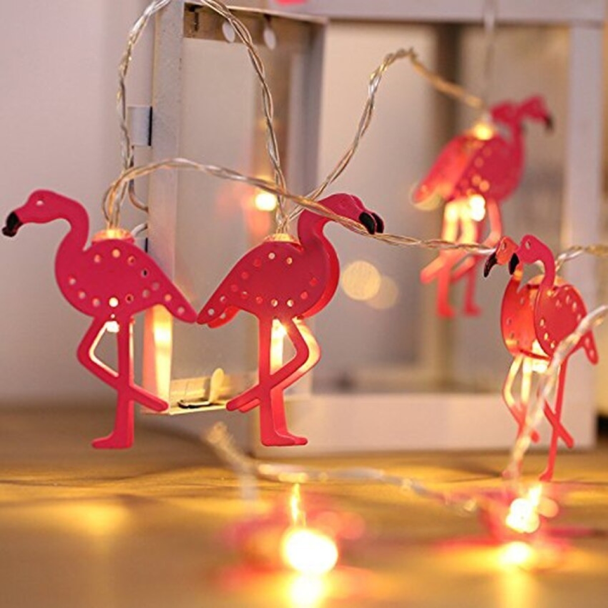 Guía Luces Led Flamencos Pila Usb Decoración - Imagen 3