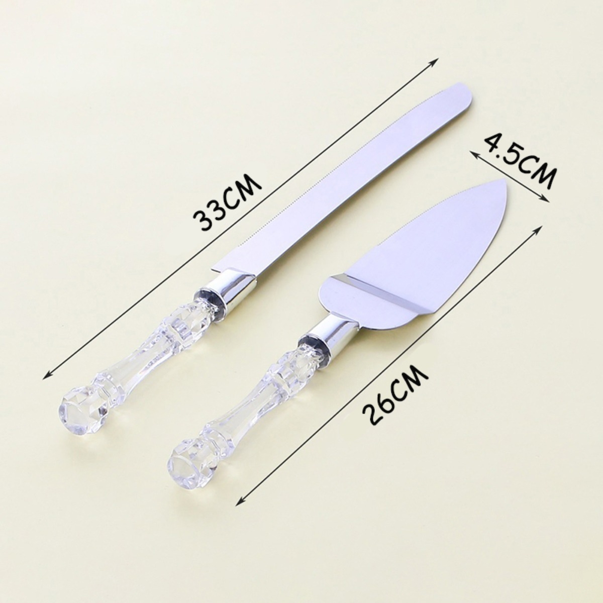 Cuchillo Y Pala Para Servir Torta Cumpleaños Bodas 2 Piezas - Imagen 5