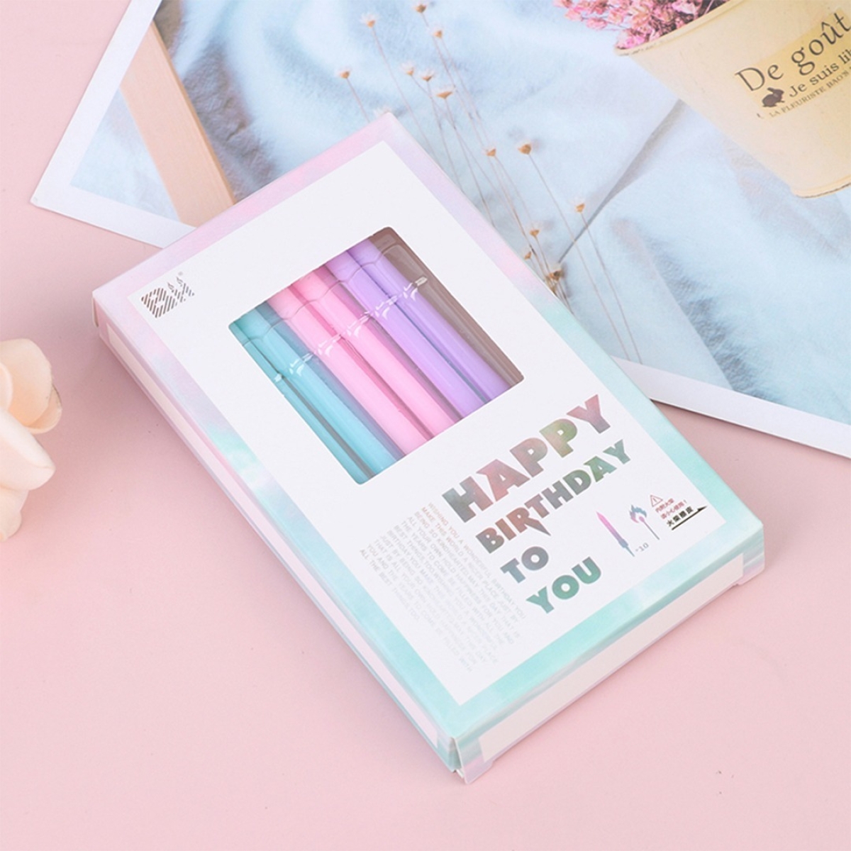 Velas Decorativas De Colores Para Cumpleaños Fiestas - Imagen 6