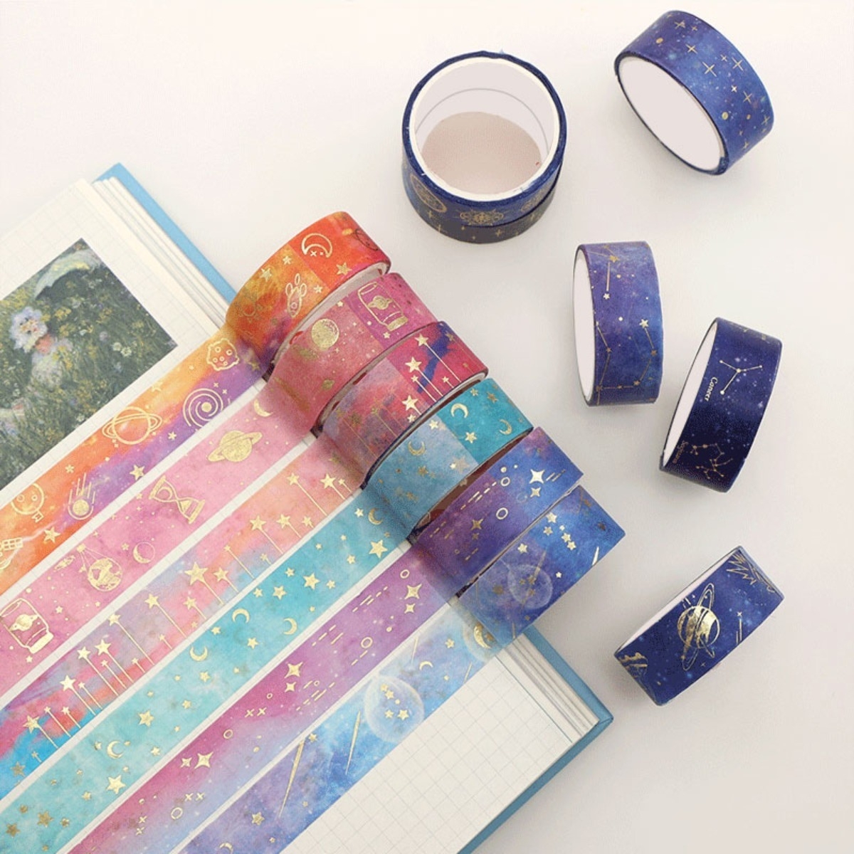 Set X12 Cinta Adhesiva Decorativa De Papel Washi Tape Deco - Imagen 4