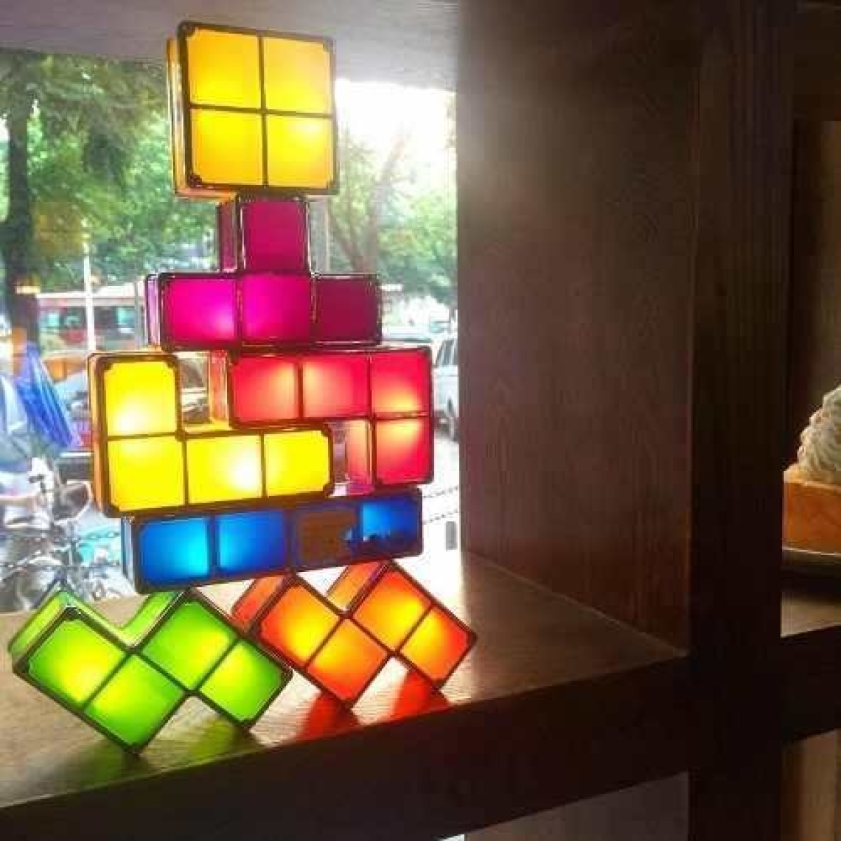 Lampara Tetris Moderna Veladora Led Juego Decoración - Imagen 4