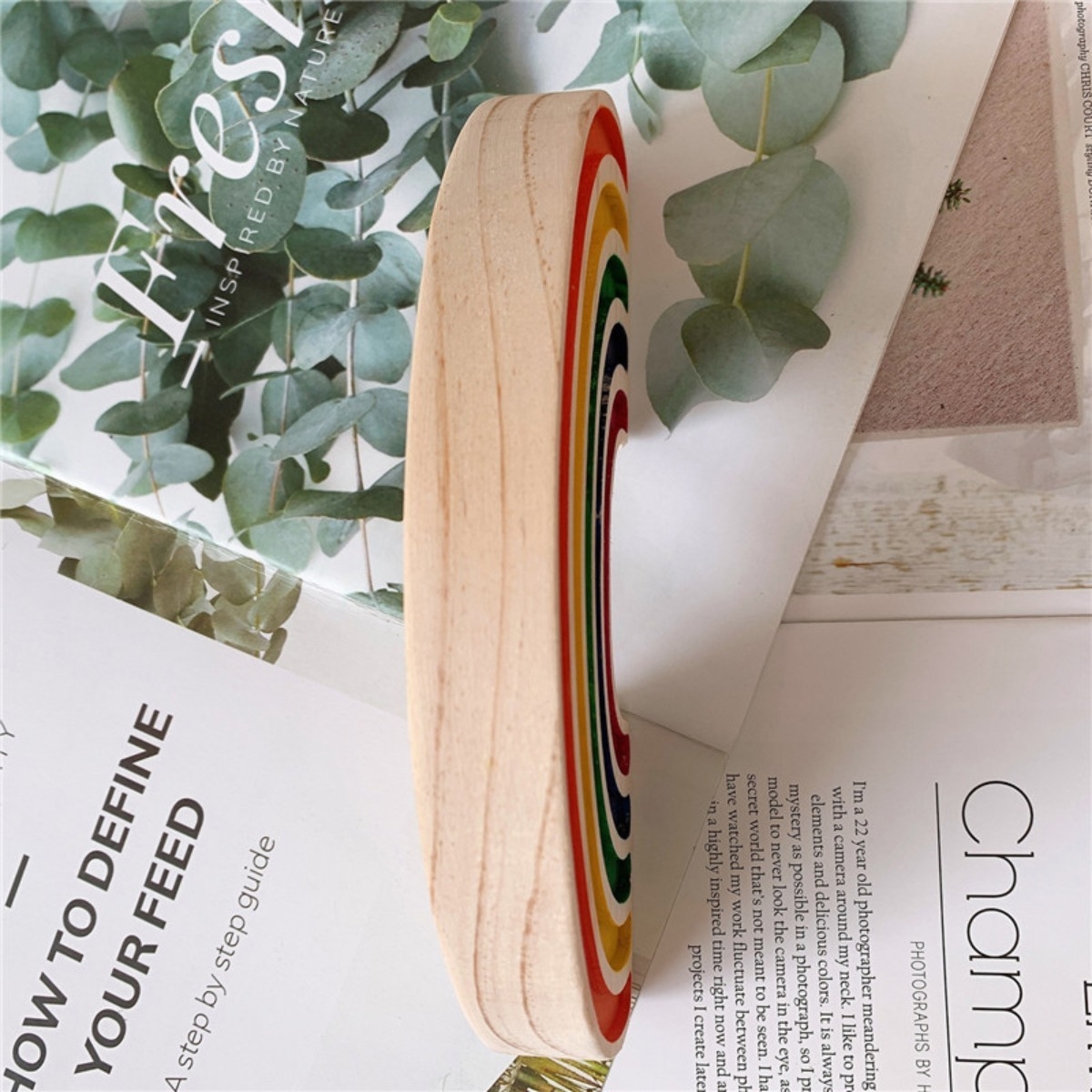Adorno Arcoiris De Madera Para Cuarto Infantil Boho - Imagen 4