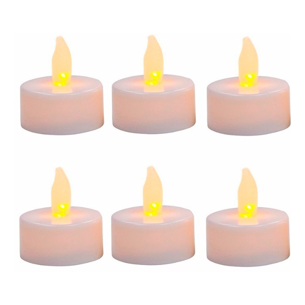 Mini Vela Luz Set De 12 C/pila Souvenir Fiestas Eventos Deco - Imagen 1