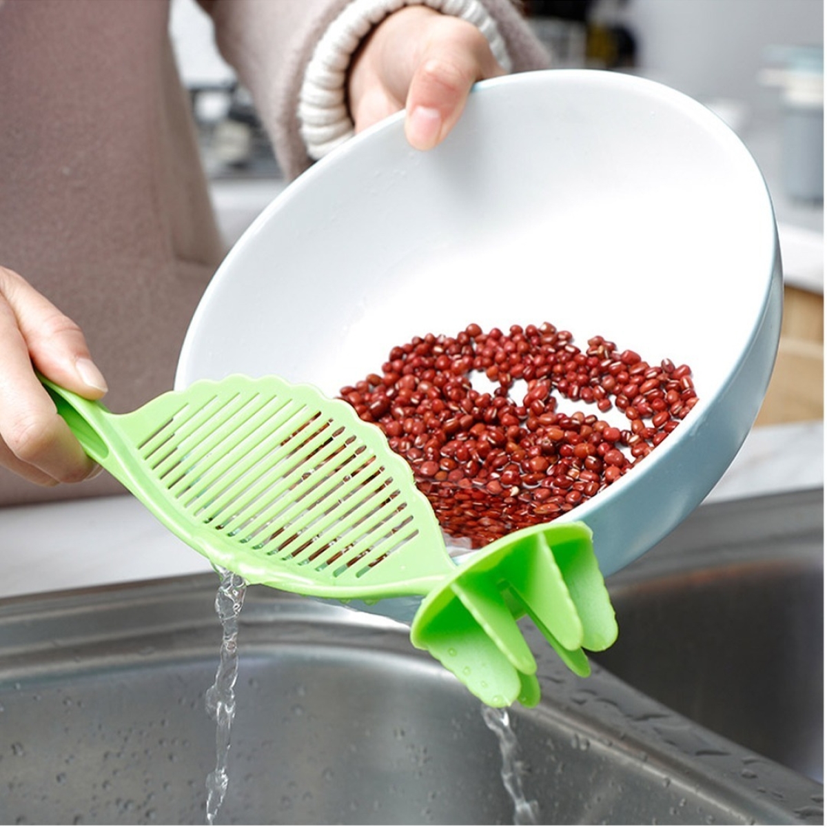 Colador De Silicona Y Plastico Super Practico Cocina Bazar - Imagen 3