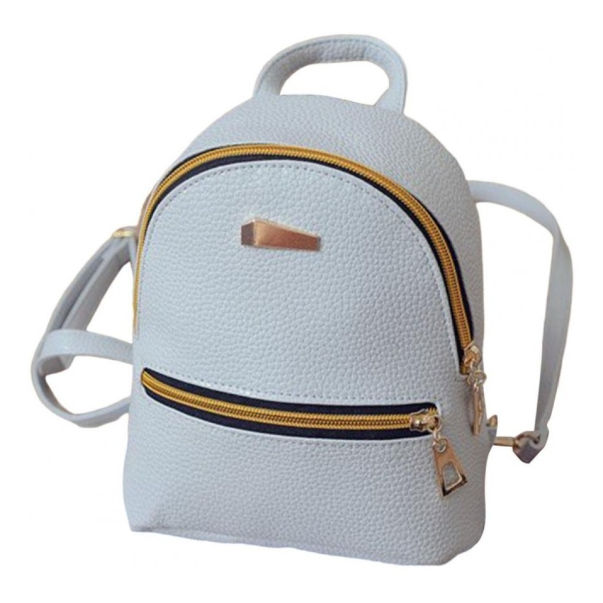 Mini Mochila Bandolera Simil Cuero Moderna Chica - Imagen 7