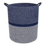 Cesto Para Ropa Sucia Gran Capacidad Algodon Navy - 42x36