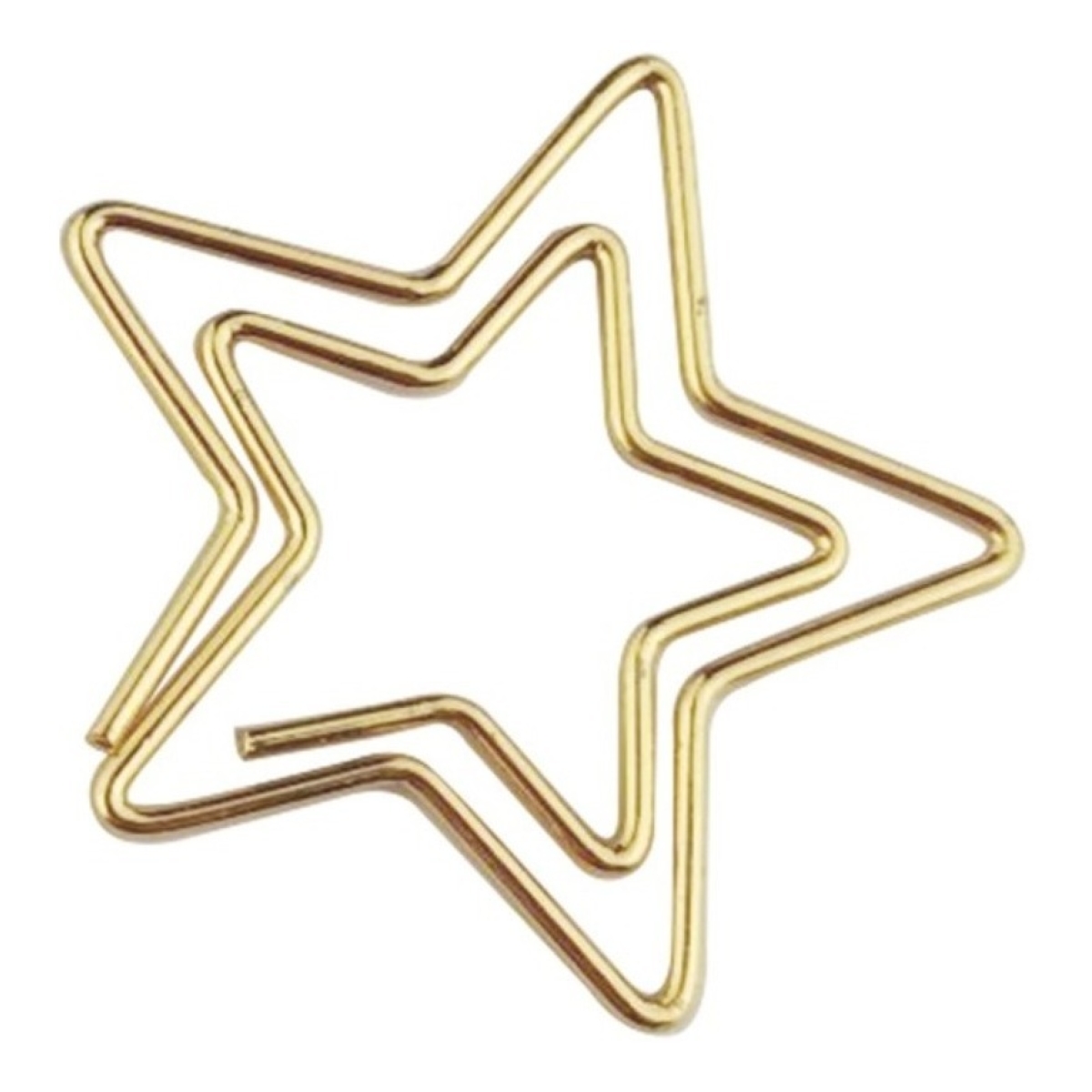 Clip Metalico Papeles Varios Diseño Estrella X 12 Unidades - Imagen 1