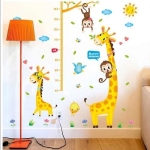 Vinilo Decorativo Medidor Altura Jirafa, Mono Wall Sticker - Imagen 3