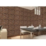 Papel Adhesivo Empapelar Paredes Simil Ladrillo 122cm - Imagen 2