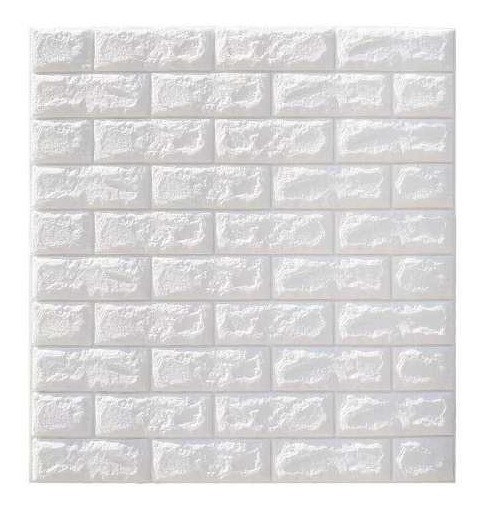 D_635191-MLU32032714005_092019-F.jpg Revestimientos Adhesivo Panel 3d Simil Ladrillo Blanco 0.6cm - Imagen 1