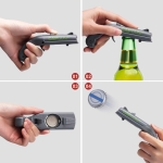 Destapador Abridor Botellas, Diseño Arma Pistola Rojo Y Gris - Imagen 7