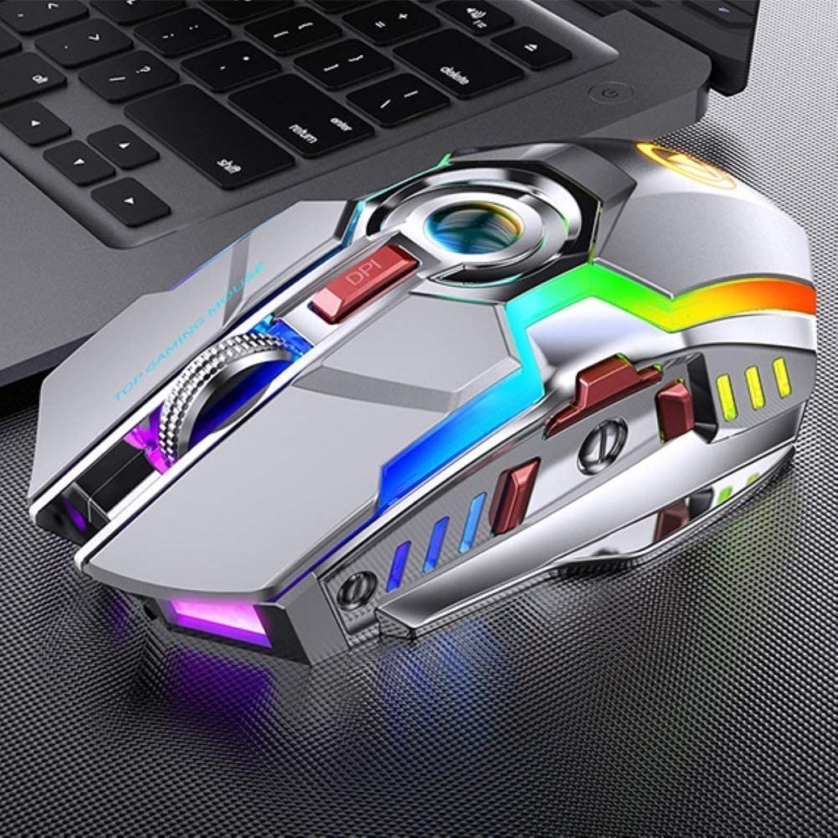 Mouse Juego Inalámbrico Recargable E-sport Game Rgb Ergonomi - Imagen 6