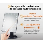 Espejo Maquillaje 22 Luces Led 360º Pila Usb - Imagen 4