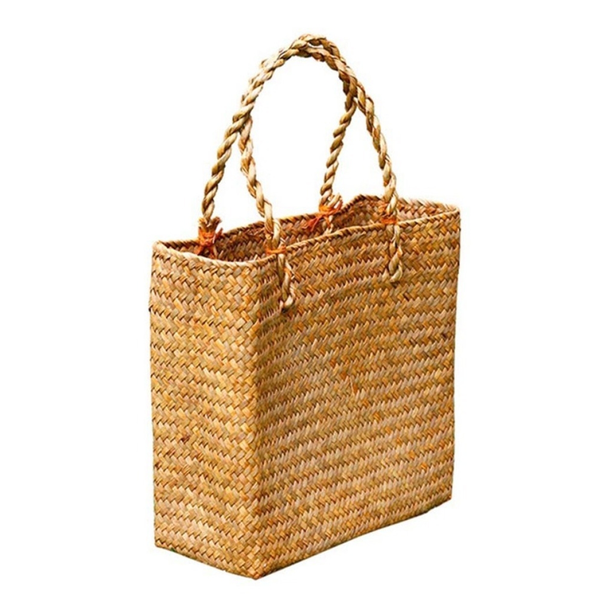 Bolso De Mimbre Verano Para Playa De Ratan - Imagen 1