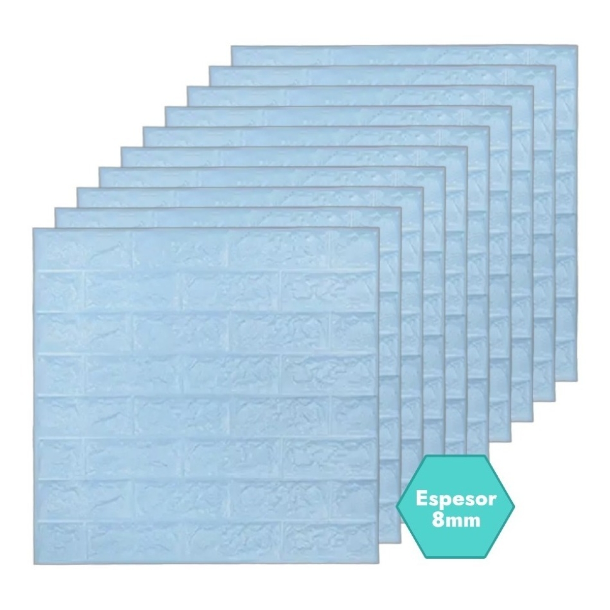 Pack X 10 Placa Revestimiento Pared Autoadhesiva 70x77cm 8mm - Imagen 11