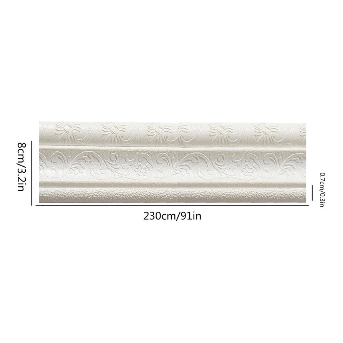 Zocalo Guarda De Espuma 3d Adhesiva Para Pared Decoracion - Imagen 2