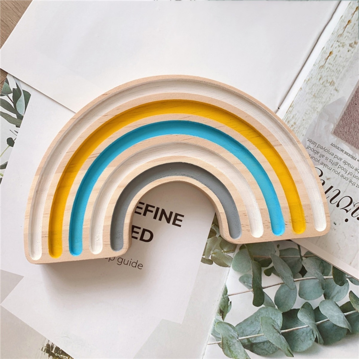 Adorno Arcoiris De Madera Para Cuarto Infantil Boho - Imagen 23
