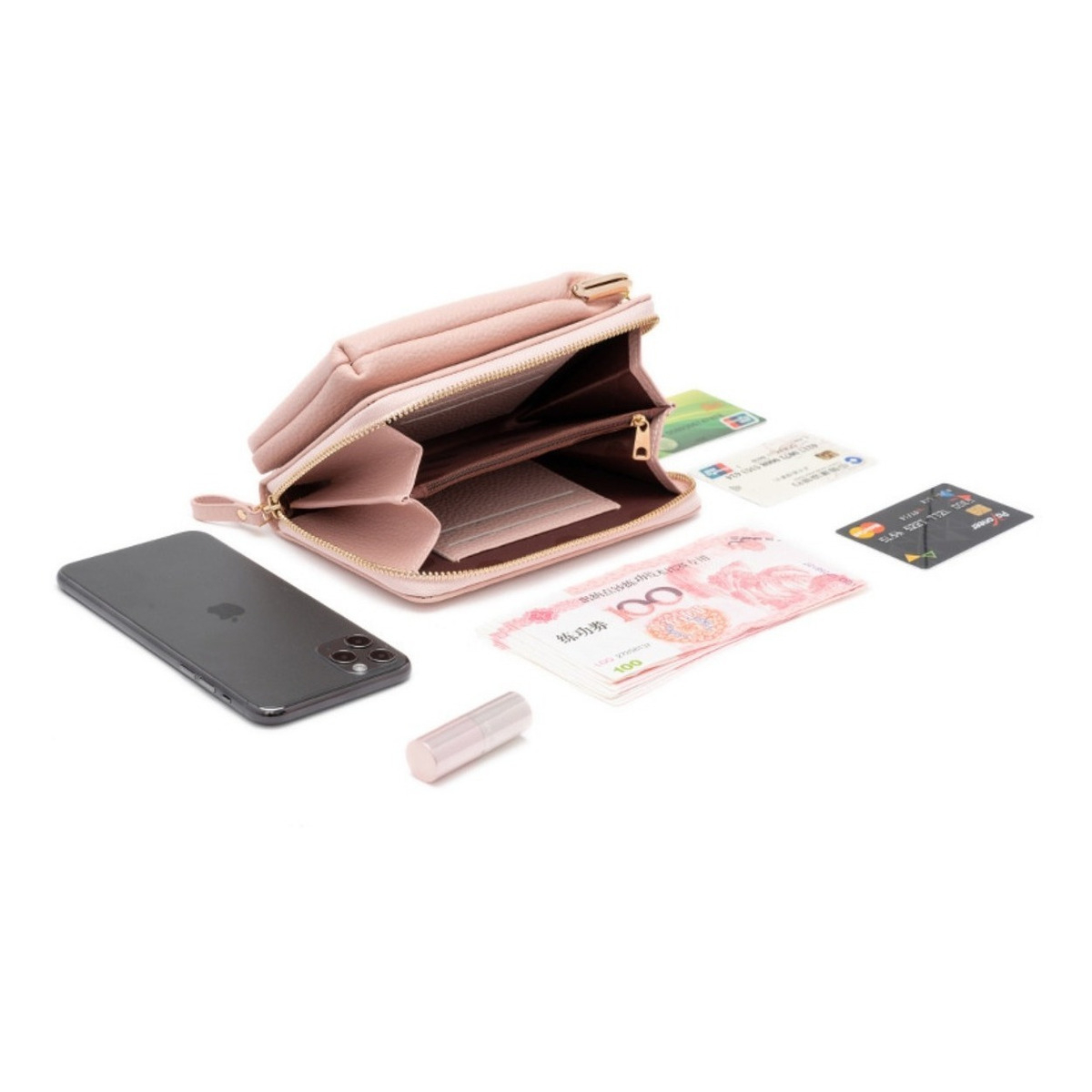 Monedero Dama Bandolera Porta Celular Gran Capacidad - Imagen 5