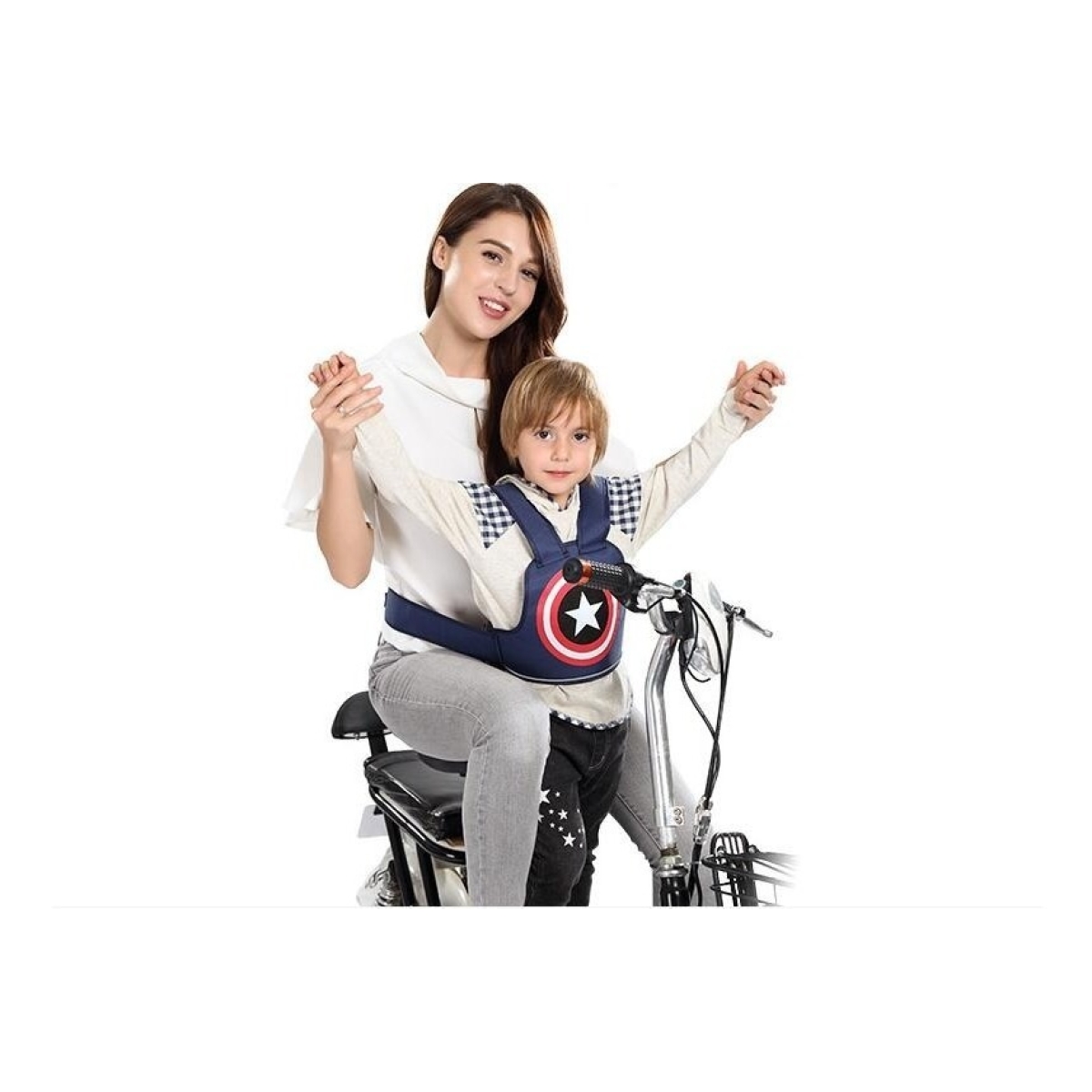 Cinturón De Seguridad De Motos Bicicletas Ajustable Niños - Imagen 2