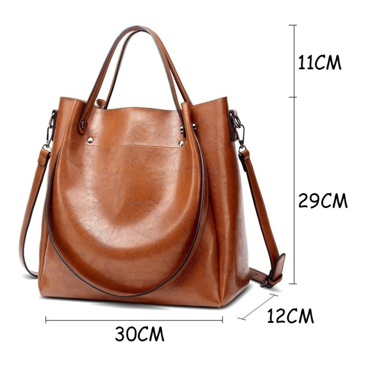 Bolso Cartera Grande Cuero Pu Diseño Informal Gran Capacidad - Imagen 2